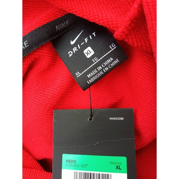 XL MEN'S NIKE HOODIE JACKET RED SWEATSHIRT AQ5249-657 PULLOVER / COAT TOP - Picture 6 of 6